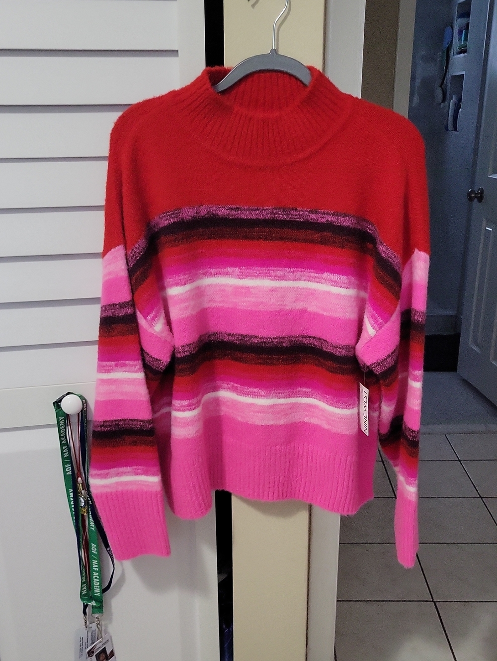 Women's Nine West Midweight Mockneck Pullover Sweater XL - Picture 2 of 3
